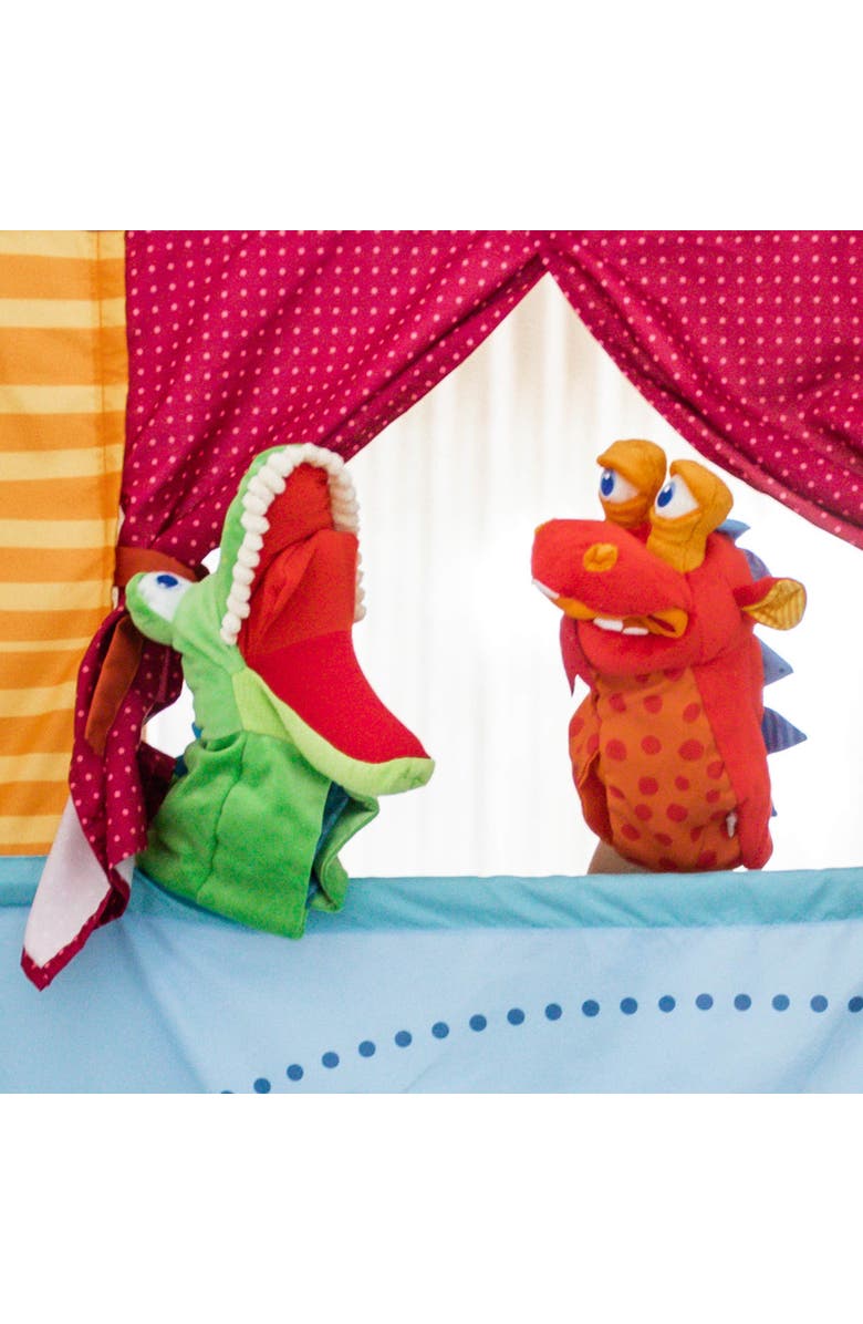 HABA Hand Puppet - Eat it Up Croco Interactive Puppet Show Toy with Belly Bag for Storytelling, Speech Therapy Toys and Pretend Play for 18 mo+, Alternate, color, Green Multi