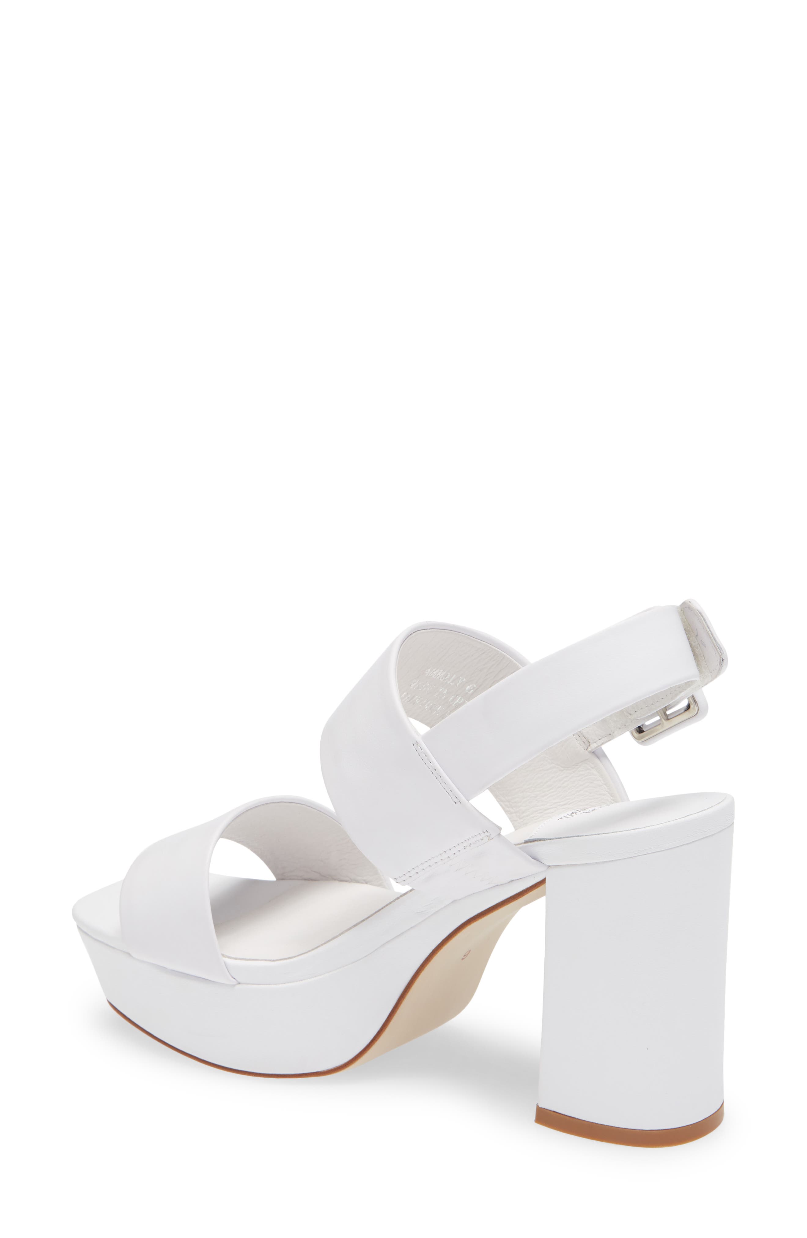Ammaly Platform Slingback Sandal, Alternate, color, WHITE