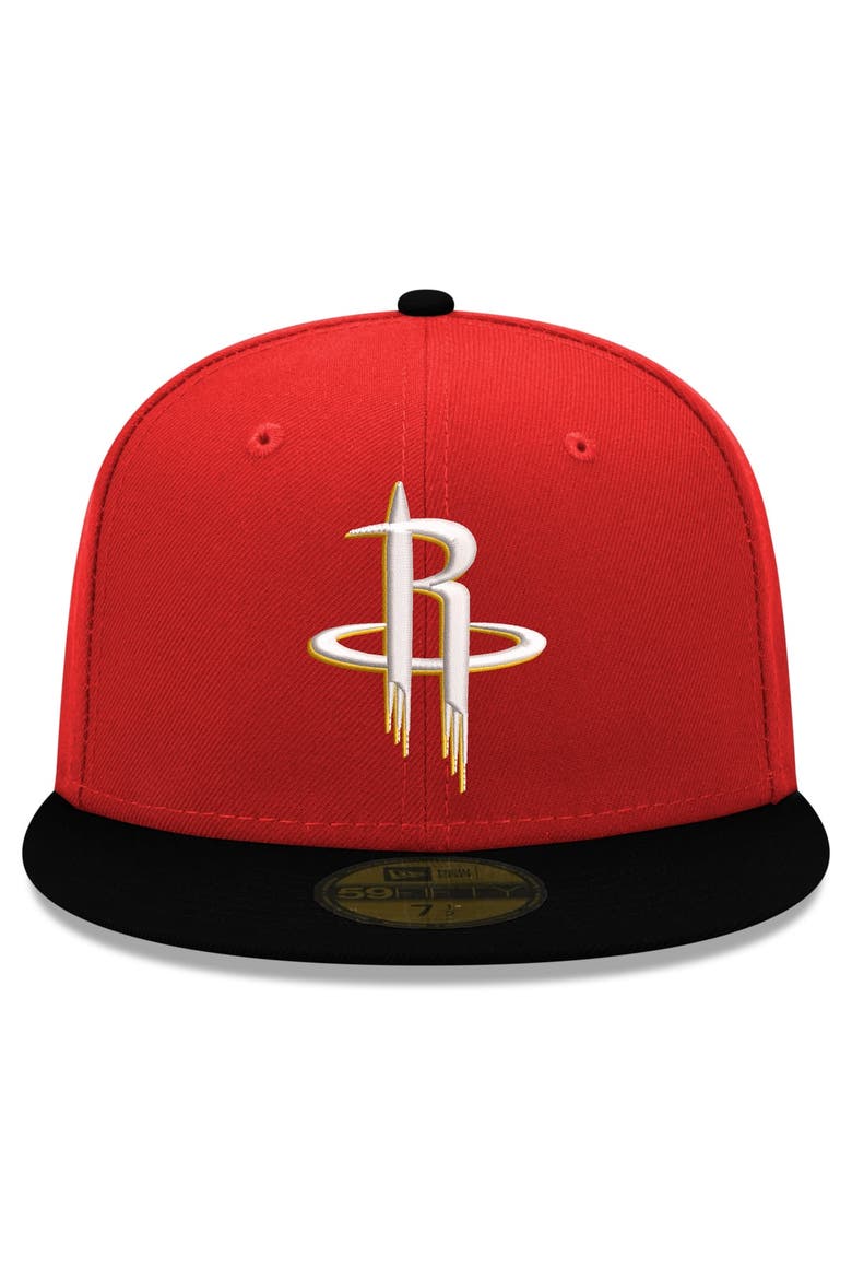 Men's New Era Red/Black Houston Rockets 59FIFTY Fitted Hat, Alternate, color, Red