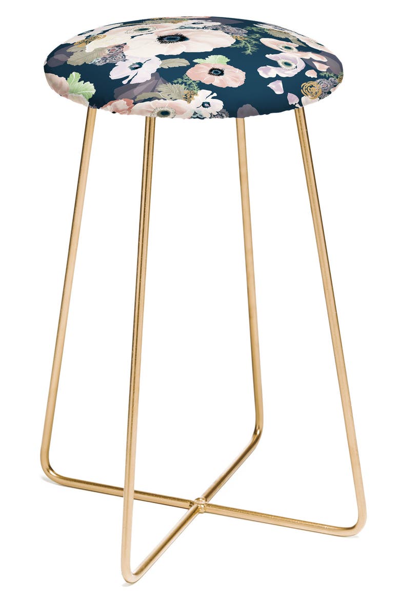 Print Counter Stool, Main, color, FEMME BLUE