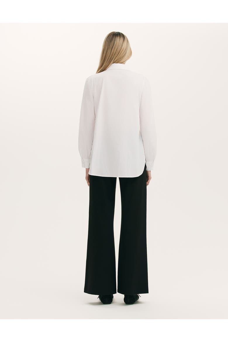 Melissa Shirred Cotton Shirt, Alternate, color, White