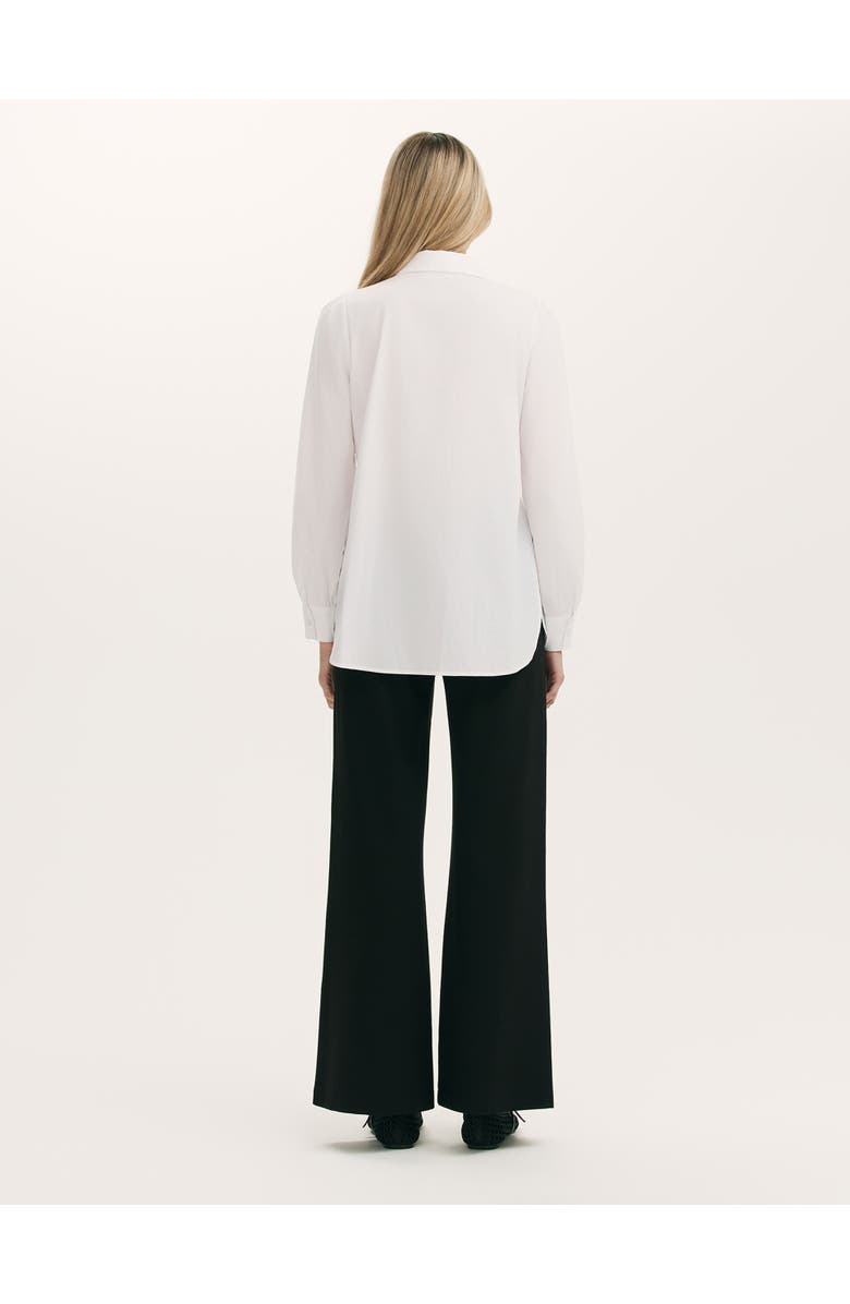 Finery London Melissa Shirred Cotton Shirt, Alternate, color, White