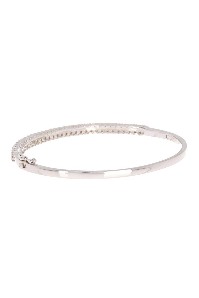 Sterling Silver Diamond Bangle Bracelet - 0.32 ctw, Alternate, color, WHITE