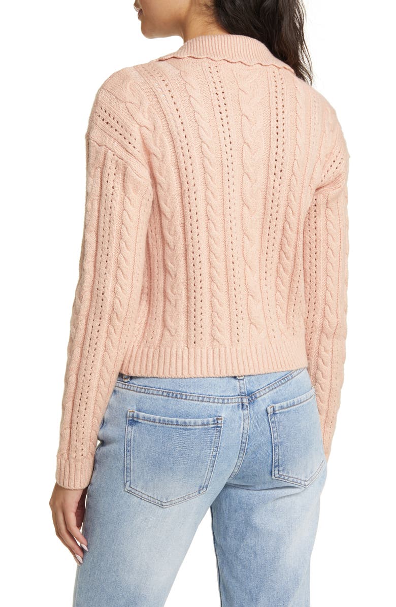 BP. Cable Polo Cardigan, Alternate, color, 