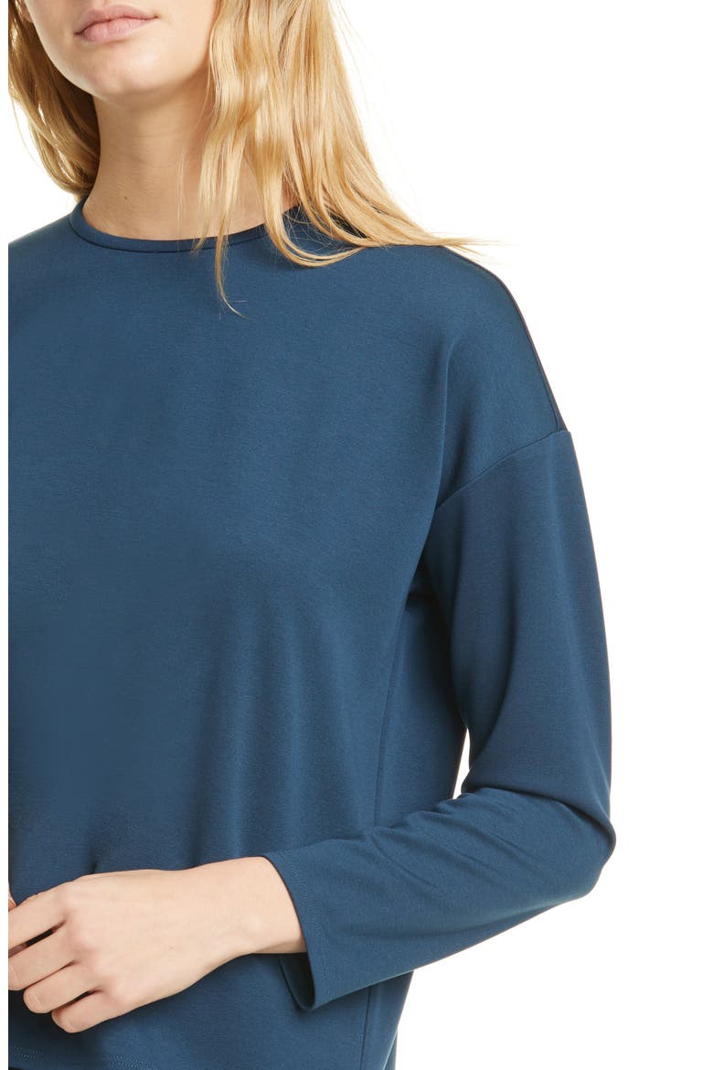 Boxy Crewneck Top, Alternate, color, STORM