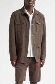 Herno Linen & Cotton Poplin Field Jacket