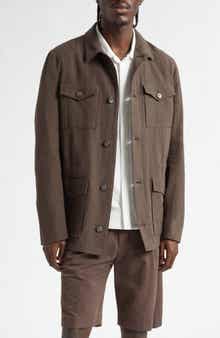 Linen & Cotton Poplin Field Jacket