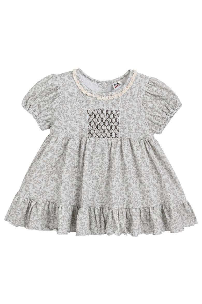 Floral Smocked Dress, Main, color, Brown