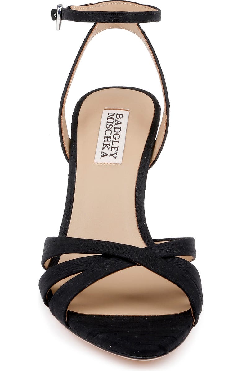 Badgley Mischka Collection Xeilani Ankle Strap Sandal, Alternate, color, Black Silk