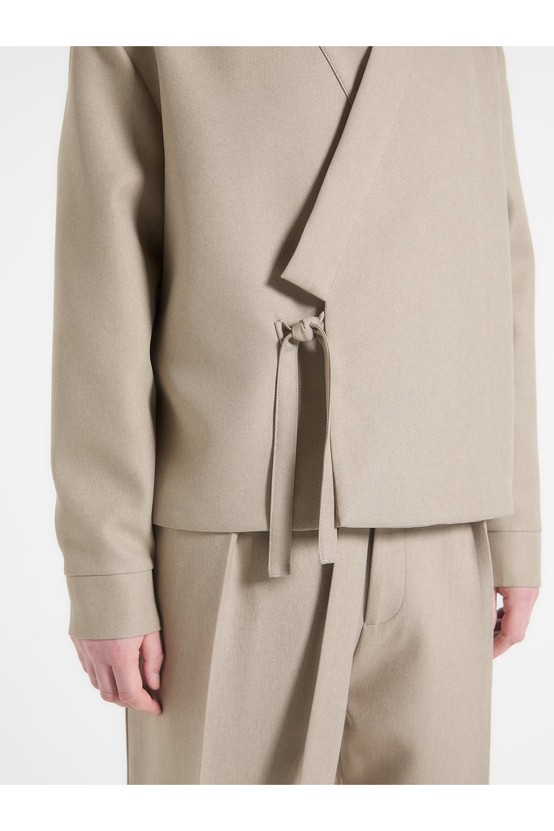 Robin Textured Wrap Jacket, Alternate, color, Beige