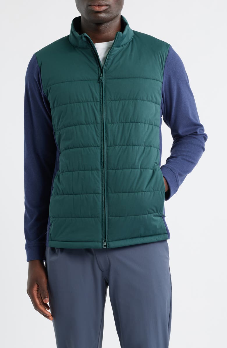 Peter Millar Merge Mixed Media Jacket, Alternate, color, Nordic Pine
