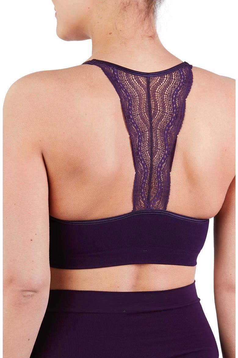 Serenity Lace Maternity Bralette, Alternate, color, BLUEBERRY