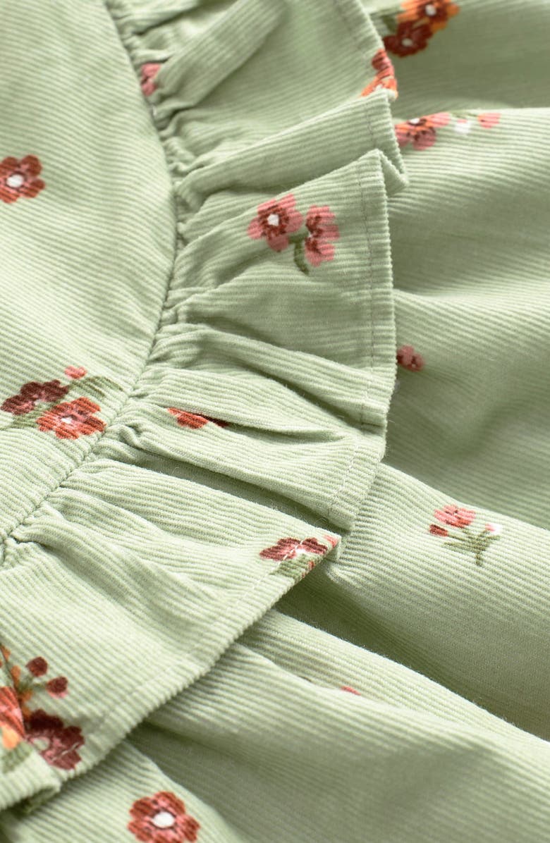 NEXT Kids' Ditsy Floral Long Sleeve Ruffle Corduroy Dress, Alternate, color,