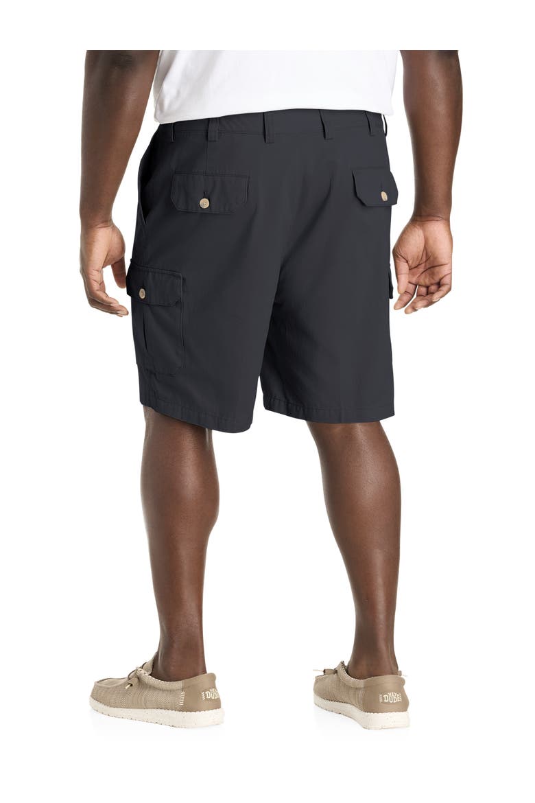 Big & Tall Continuous Comfort Cotton Cargo Shorts, Alternate, color, BLACK