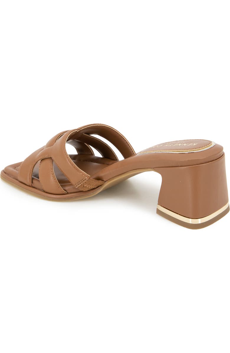 Kenneth Cole New York Harper Block Heel Sandal, Alternate, color, Cognac Leather