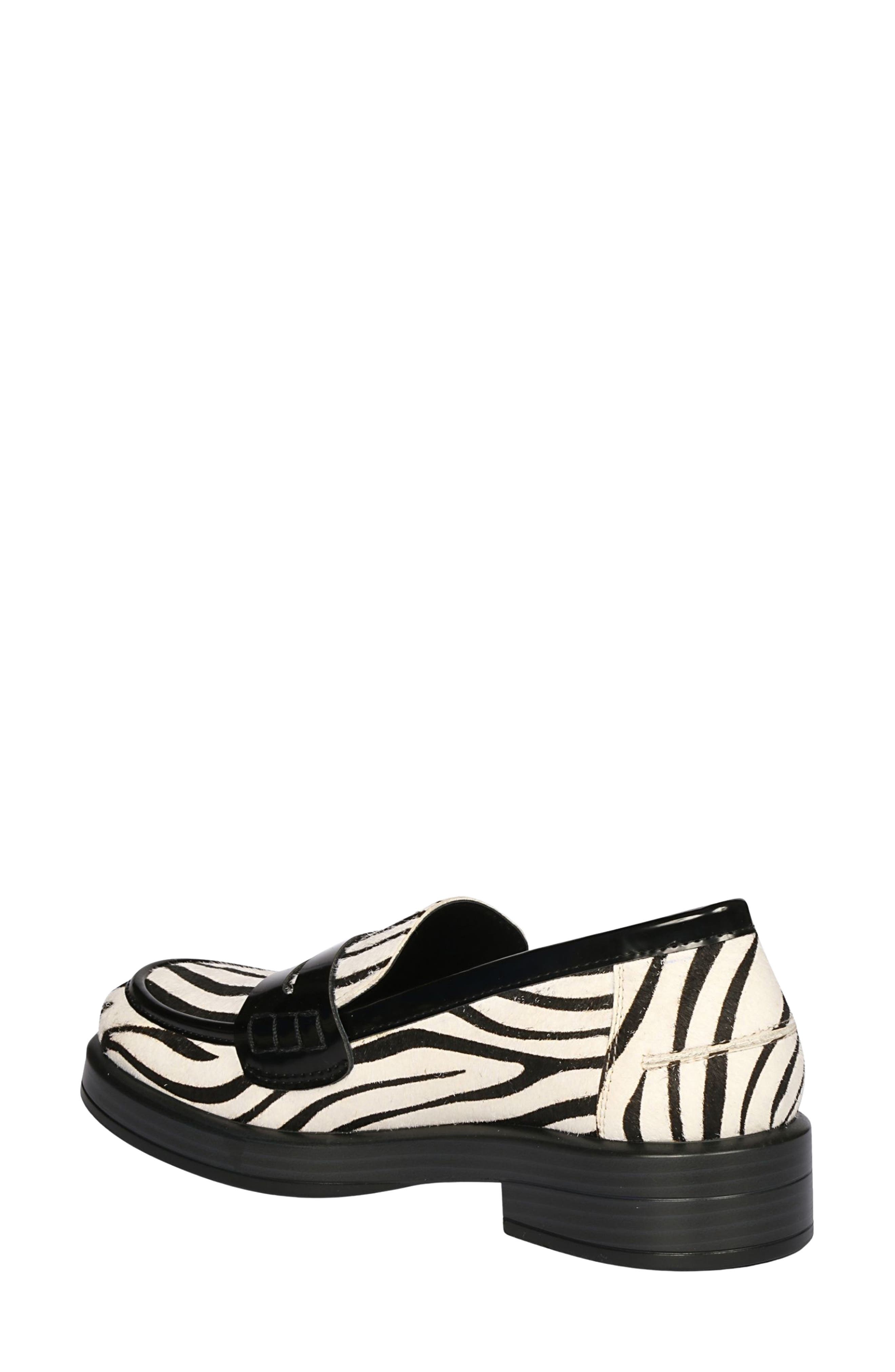 SAINT G Zuri Zebra Loafer, Alternate, color, Black/ White