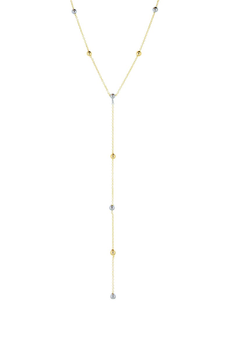 MARLYN SCHIFF Nora Y Necklace, Main, color, Gold Plated