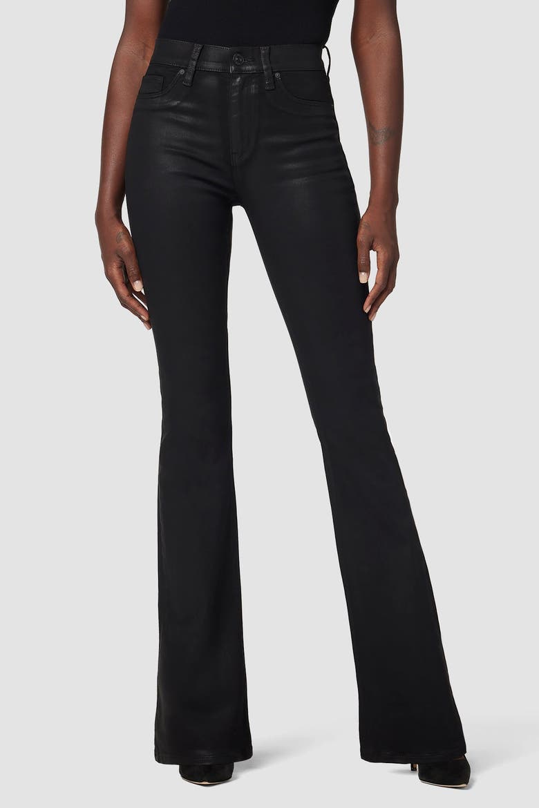 Barbara High-Rise Bootcut Jean, Alternate, color, noir coated