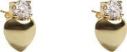 Argento Vivo Sterling Silver Heart Stud Earrings