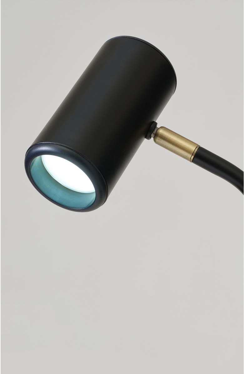 Brightech Ezra 16.5" Modern LED Reading Table Lamp with Built-in Wireless Charging Pad, Alternate, color, Antique Brass