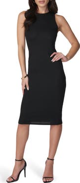 bebe Sleeveless Rib Midi Dress