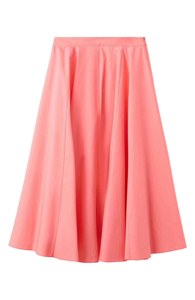 MANGO Flared Midi Skirt, Alternate, color, Coral Red