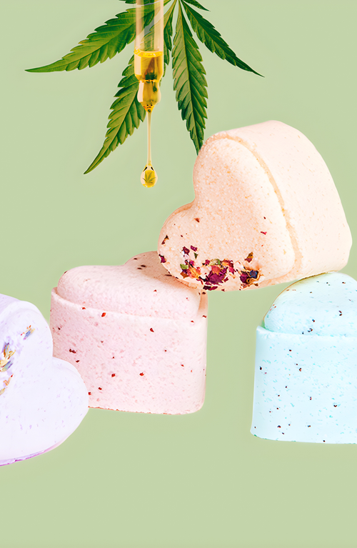 Lizush Cbd Gift Box, 5 Hearts Shaped Shower Steamers In Assorted