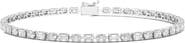 HauteCarat Oval & Emerald Cut Lab Created Diamond Tennis Bracelet