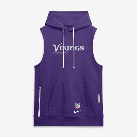 Men's Nike Purple Minnesota Vikings Sideline Standard Issue Dri-FIT Sleeveless Hoodie