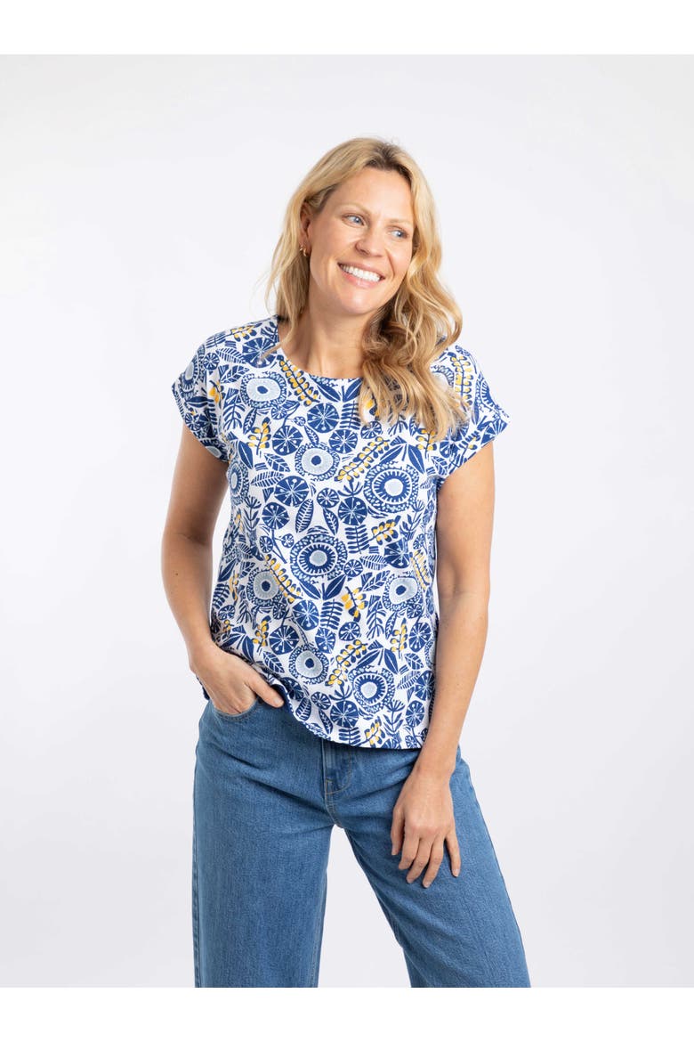 Paw Paw Printed Jersey T-shirt, Main, color, Blue Sapphire