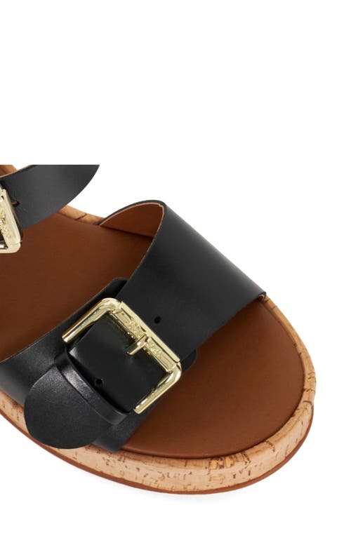 Dune London Kamia Platform Wedge Sandal In Black