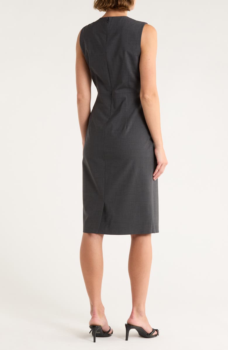 Theory Miyani Wool Blend Sheath Dress, Alternate, color, Charcoal Melange