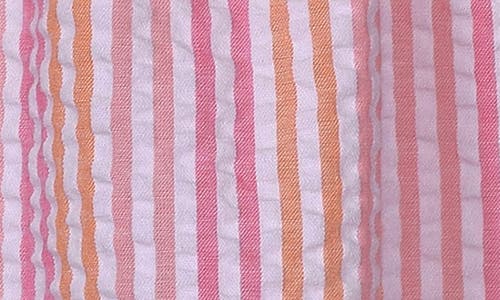 Iris & Ivy Kids' Smocked Flamingo Seersucker Dress In Pink