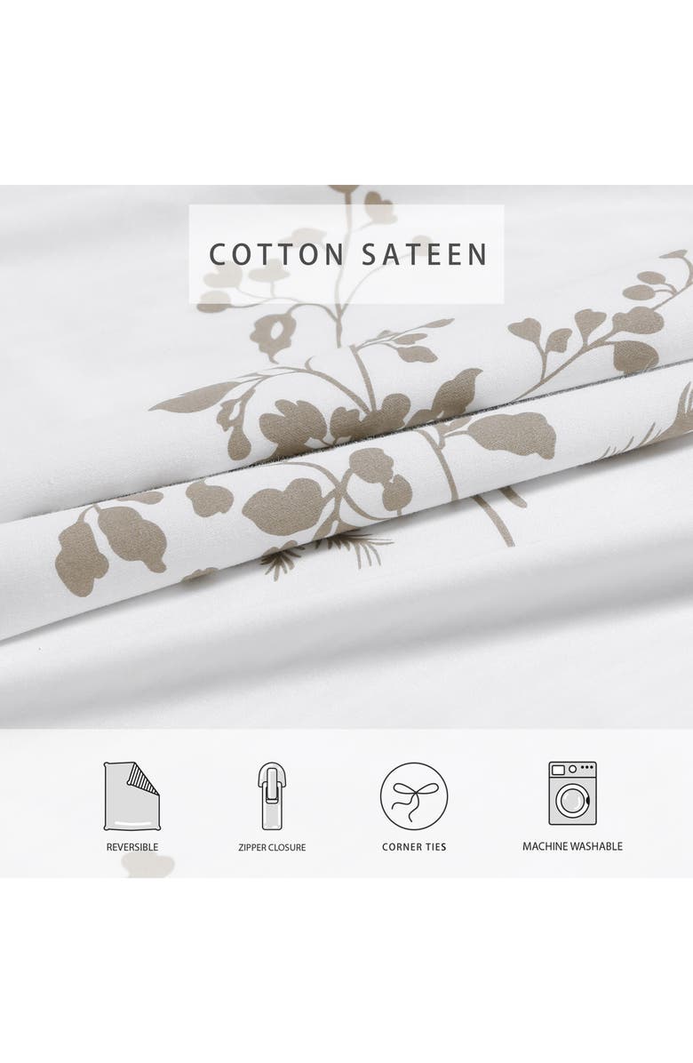 STONE COTTAGE Willow Cotton Sateen Comforter & Sham Set, Alternate, color, Brown