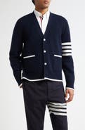 Thom Browne 4-Bar Milano Stitch Virgin Wool Cardigan