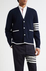 Thom Browne Classic 4-Bar Zip Cotton Hoodie (Men) | Nordstrom
