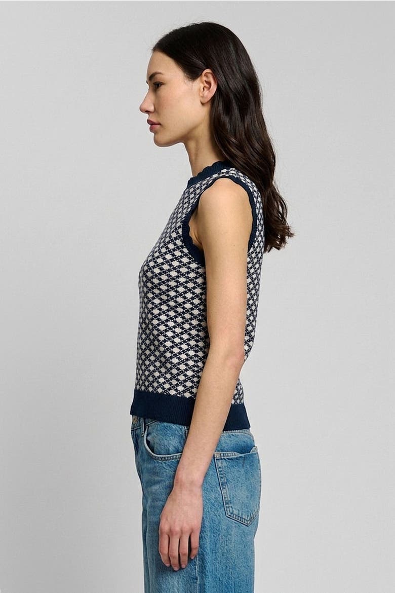 Marlo Vest Top, Alternate, color, NAVY MULTI