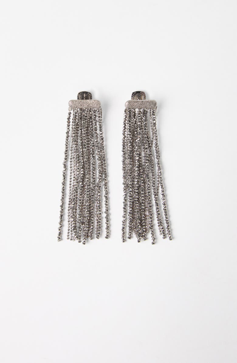 Brunello Cucinelli Vetro and Silver earrings, Alternate, color, Silver