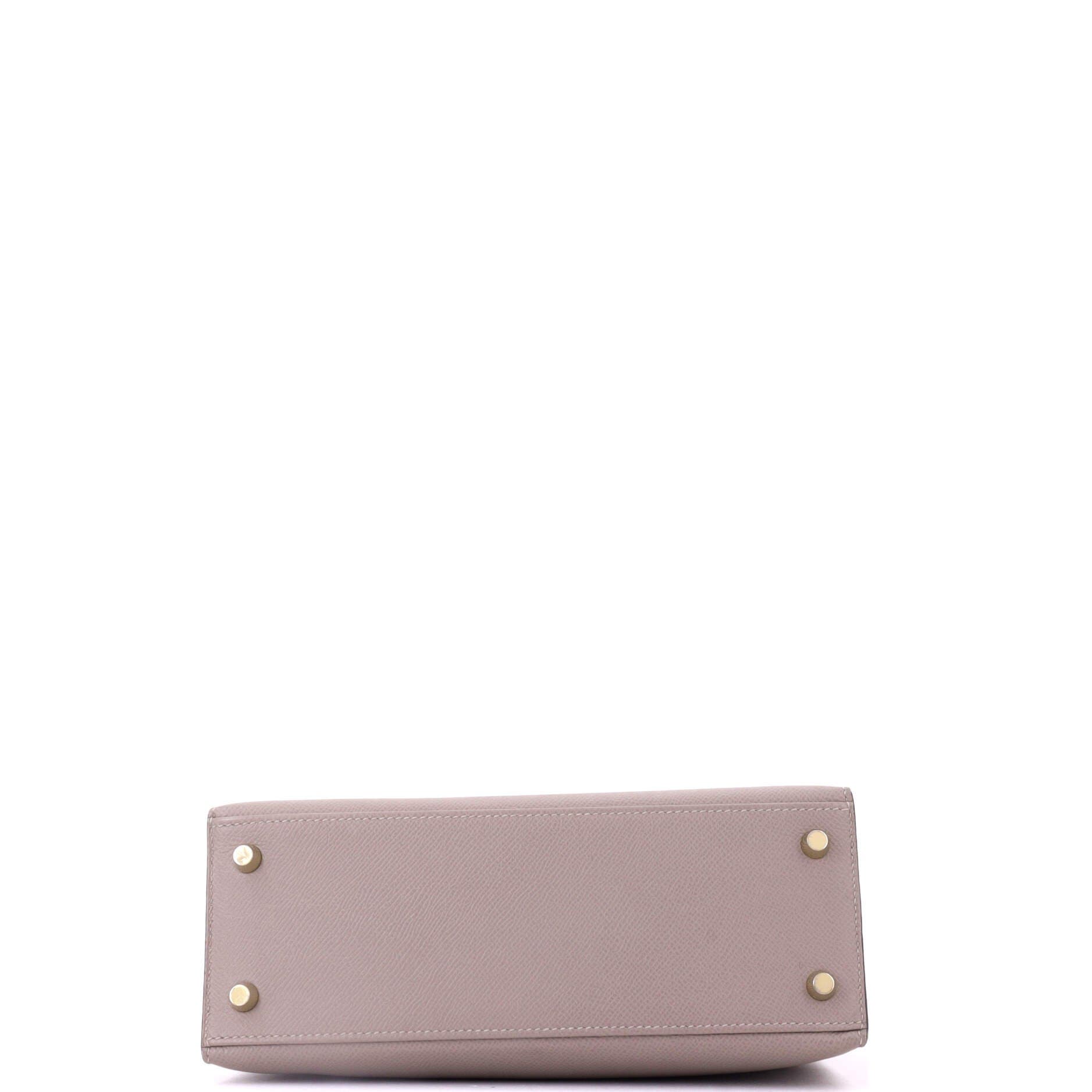 Pre-Owned Hermes Kelly Handbag Grey Epsom with Gold Hardware 25, Alternate, color, Gris Asphalte