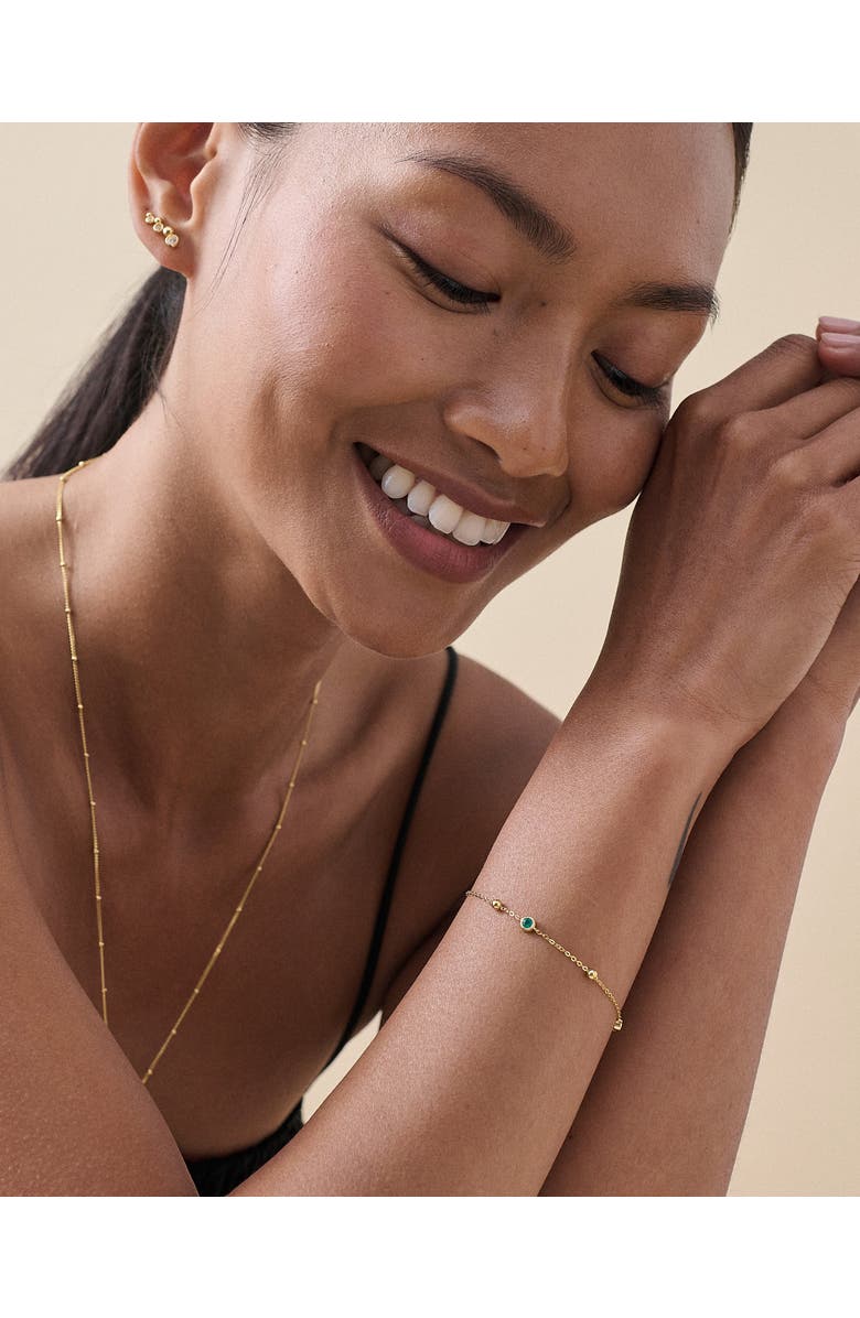 Edge of Ember Globe Station Green Onyx Bracelet, Alternate, color, Green Onyx