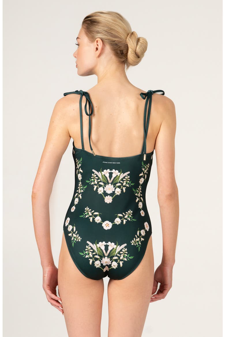 Lily Garden Reversible One Piece Swimsuit, Alternate, color, Green