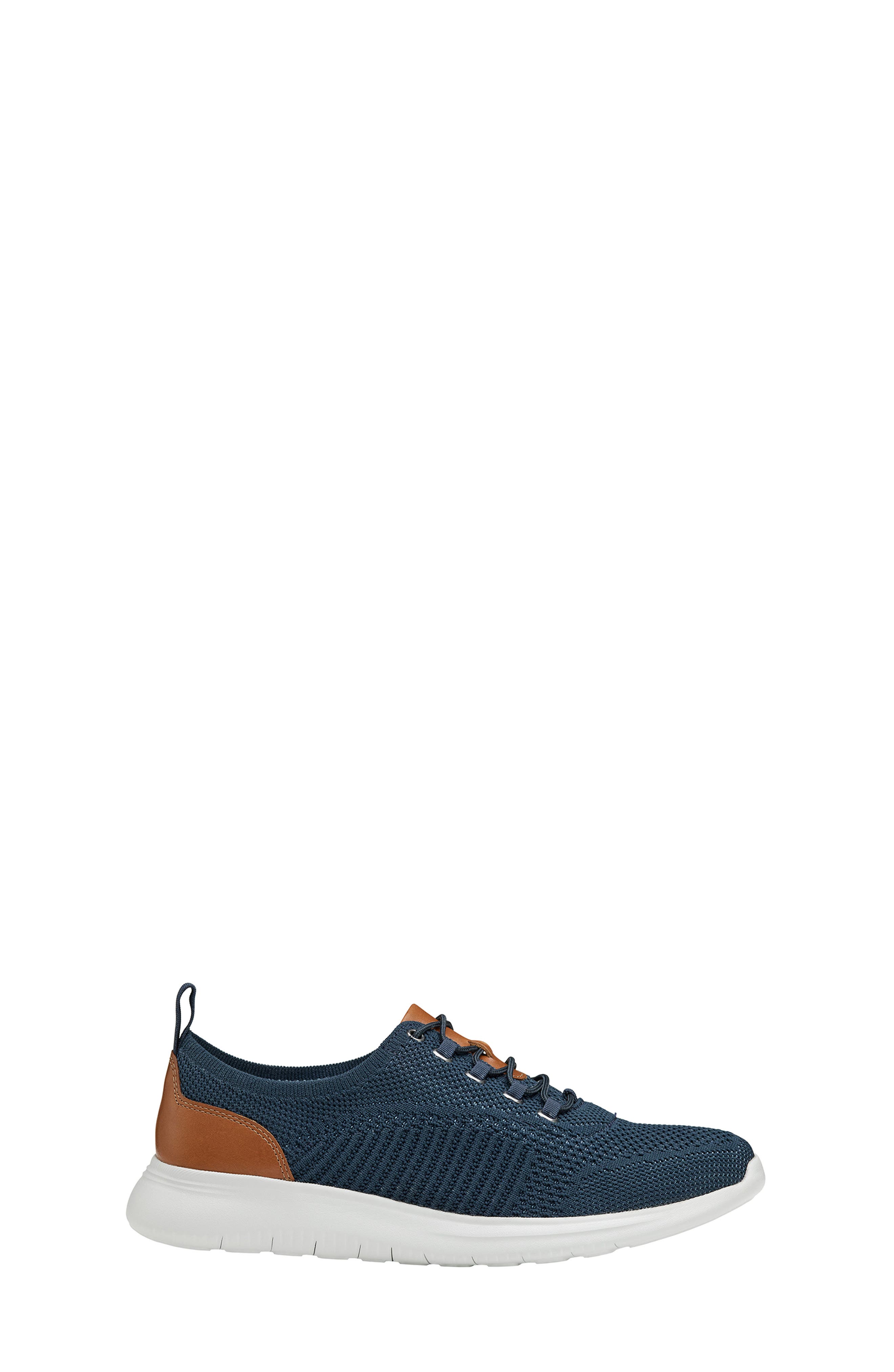 Johnston & Murphy McGuffey Knit Sneaker, Alternate, color, Navy Knit