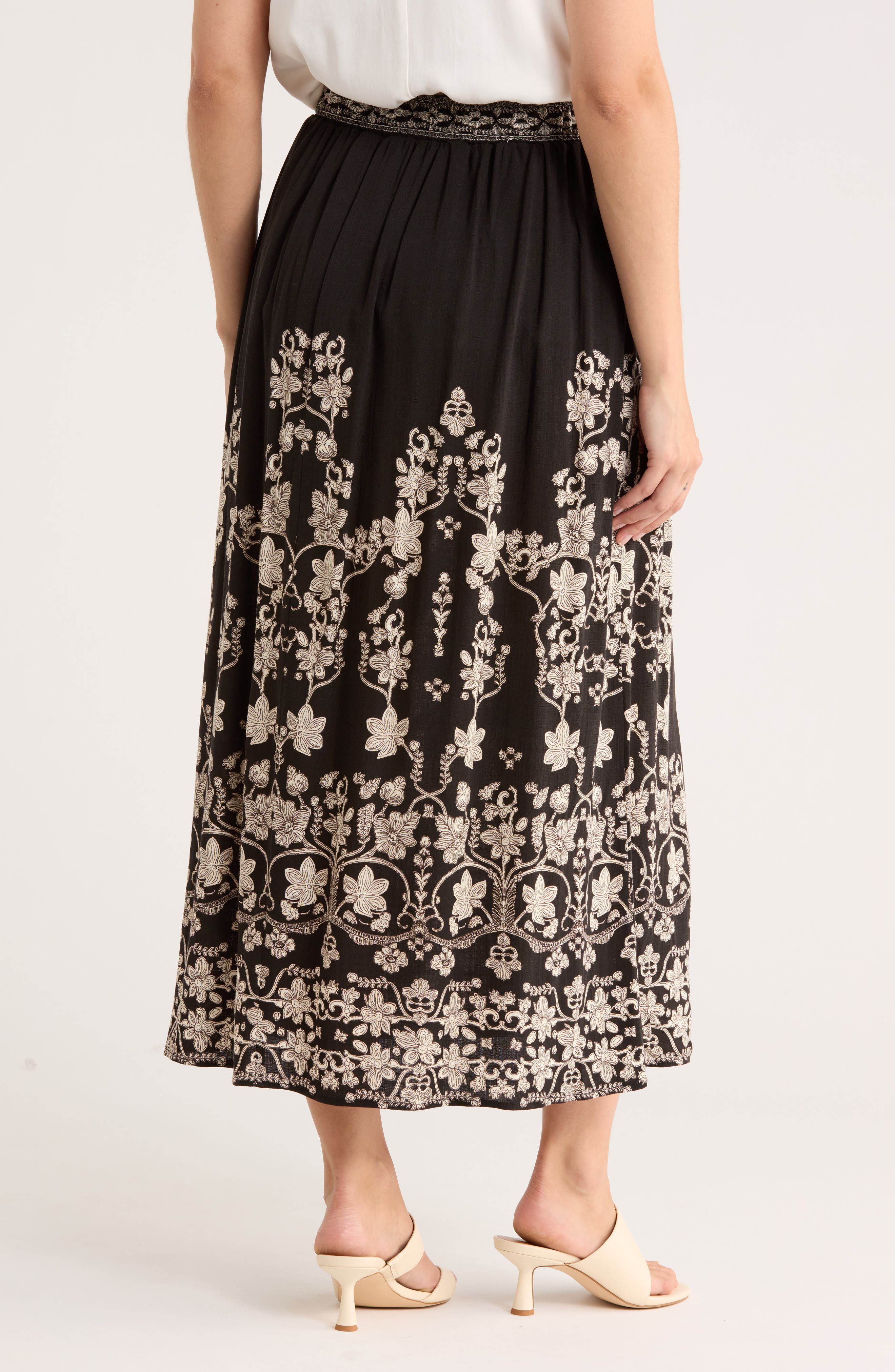 Floral Midi Skirt - image 2