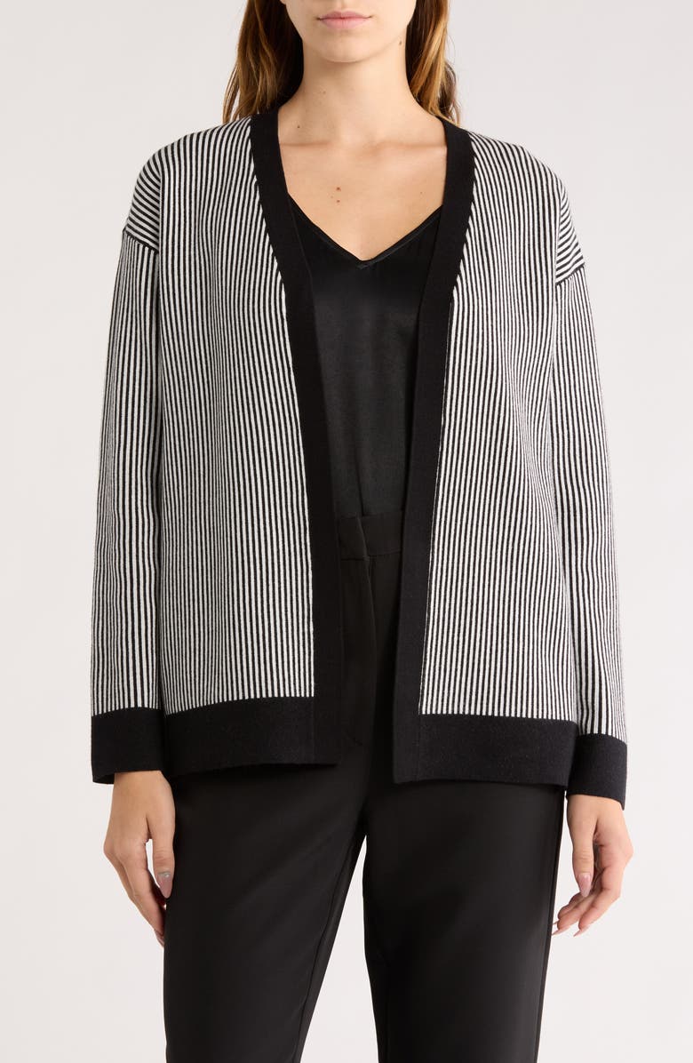 BY DESIGN Mona Cardigan, Main, color, Black/ White