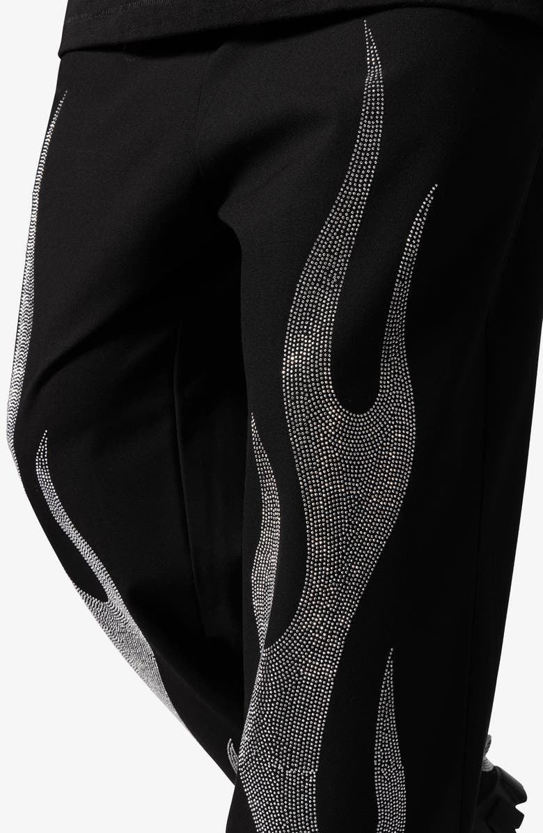 mnml Ultrabaggy Flame Crystal Embellished Pants, Alternate, color,
