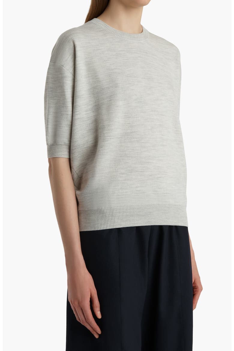 Faye Short Sleeve Sweater, Alternate, color, CLOUD
