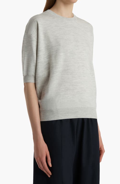 Khaite Faye Short Sleeve Sweater In Gray