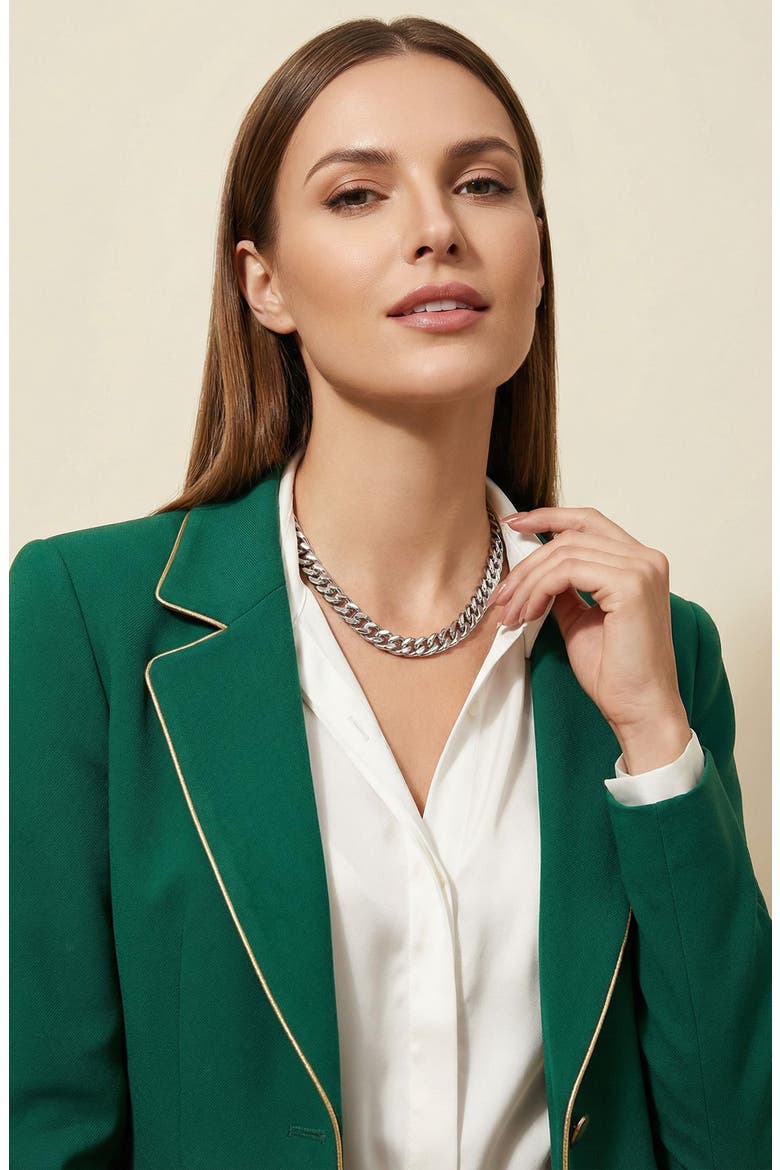 Nina Cable Chain Necklace, Alternate, color, SILVER