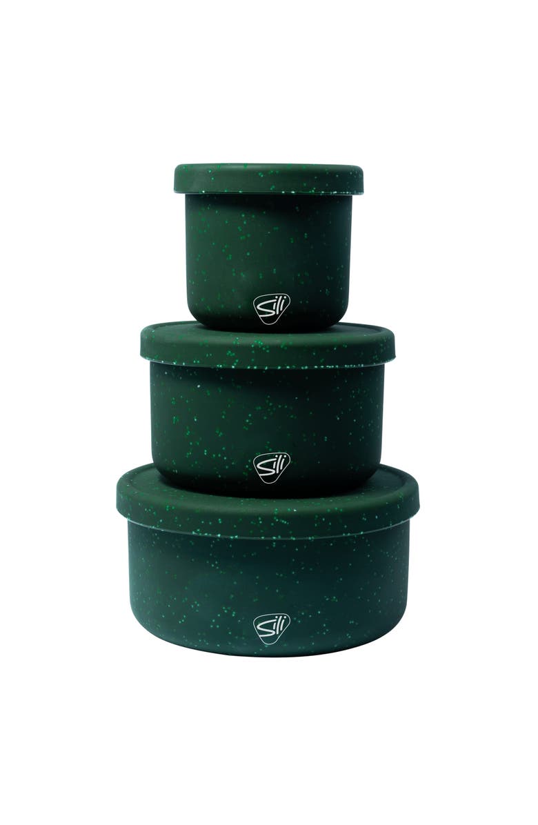 Silipint 3 Pack Silicone Lidded Bowls, 10/20/30oz, Main, color,