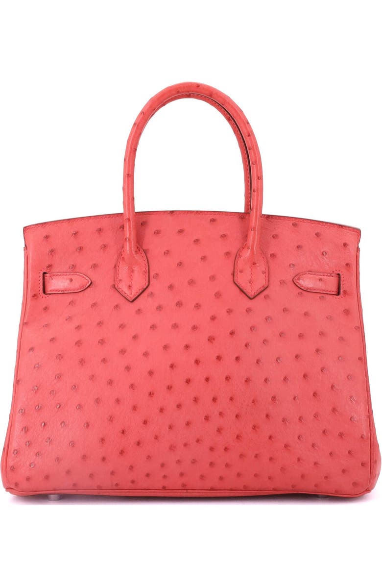 Pre-Owned Hermes Birkin Handbag Pink Ostrich with Palladium Hardware 30, Alternate, color,